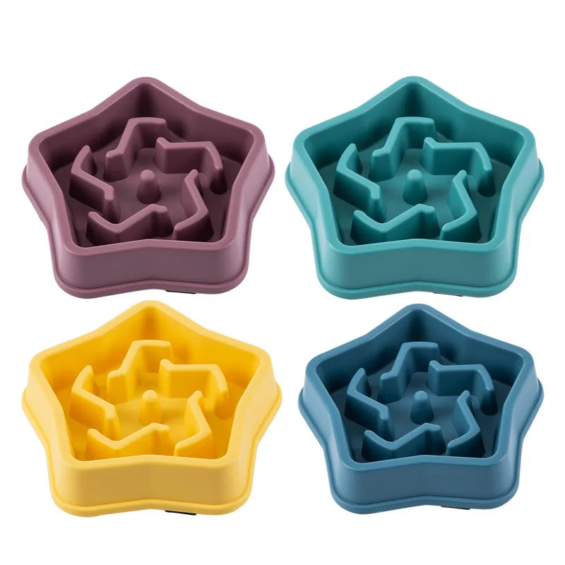 Pet Slow Food Bowl Multiple Colours & Shapes