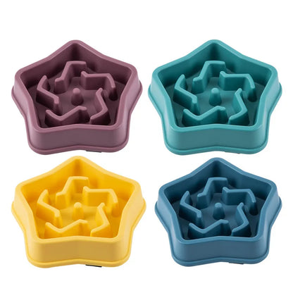 Pet Slow Food Bowl Multiple Colours & Shapes